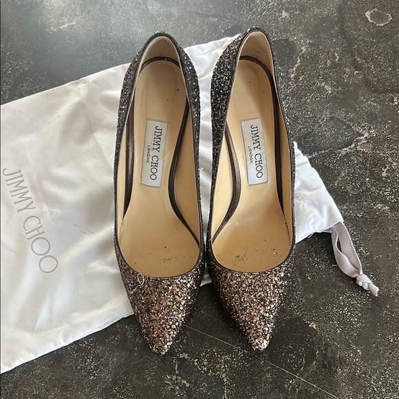 Jimmy Choo Shoes - Jimmy Choo Glitter Pumps - silver and Gold